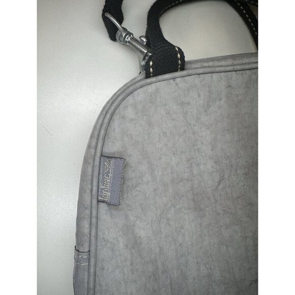 Kipling Small Gray Bag Pockets Logo Unisex Stitching - Picture 4 of 9